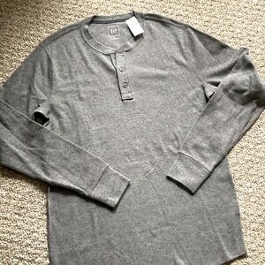 NWT Gray waffle weave pullover